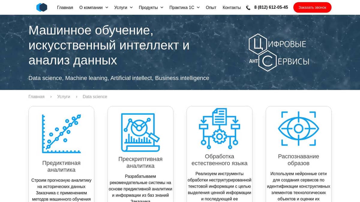 Машинное обучение (ML) и искусственный интеллект (AI) от АНТ - Цифровые  Сервисы